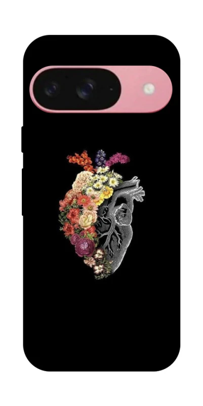 Чохол на Google Pixel 9 Heart with flowers фото 1 з 1