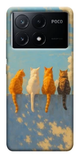 Чехол на Xiaomi Poco X6 cats on wall фото 1 из 1