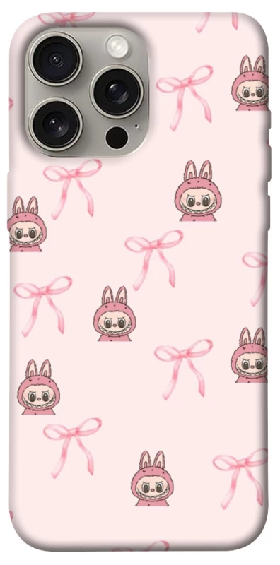 Чохол на Apple iPhone 15 Pro Max (6.7") Pink bows and Labubus фото 1 з 1