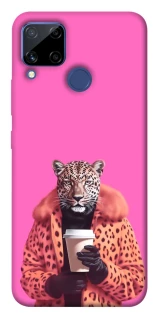 Чохол на Realme C15 Леопард з кавою фото 1 з 1
