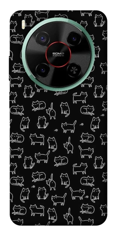 Чохол на ZTE Nubia V70 Max Black Cats фото 1 з 1