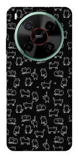 Чохол на ZTE Nubia V70 Max Black Cats фото 1 Чохол на ZTE Nubia V70 Max Black Cats фото 1 з 1