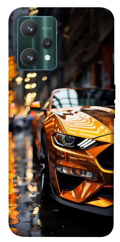 Чохол на Realme 9 Pro Golden sports car фото 1 з 1