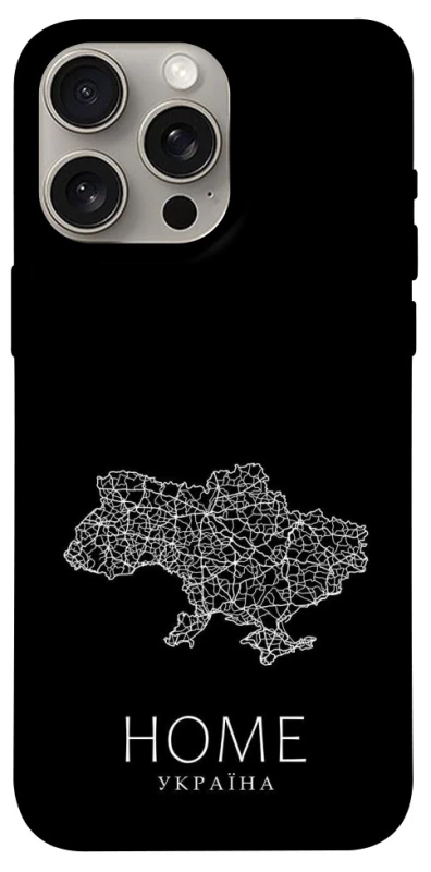 Чехол на Apple iPhone 15 Pro Max (6.7") Ukraine black map фото 1 из 1