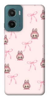 Чохол на Motorola Moto G06 Pink bows and Labubus фото 1 з 1