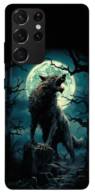 Чехол на Samsung Galaxy S21 Ultra Волк под луной фото 1 из 1
