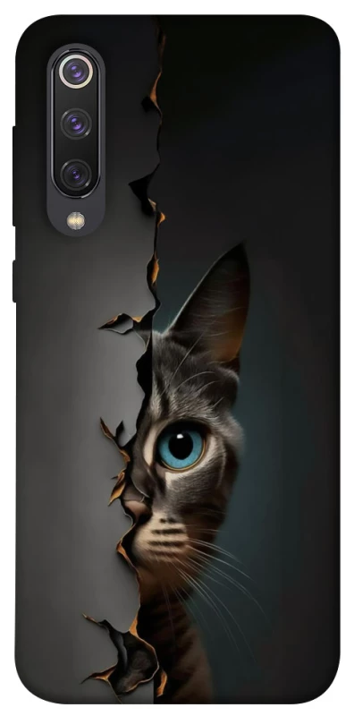 Чехол на Xiaomi Mi 9 SE Кот-подглядыватель v2 фото 1 из 1