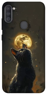 Чохол на Samsung Galaxy A11 Кіт під місяцем v2 фото 1 з 1