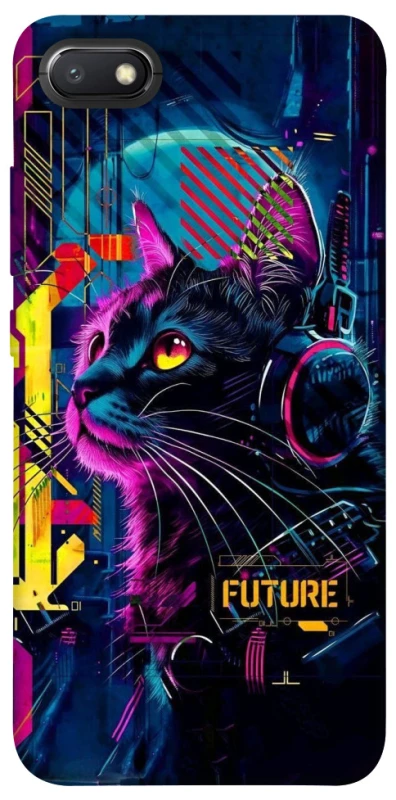 Чохол на Xiaomi Redmi 6A Cyber Cat v2 фото 1 з 1