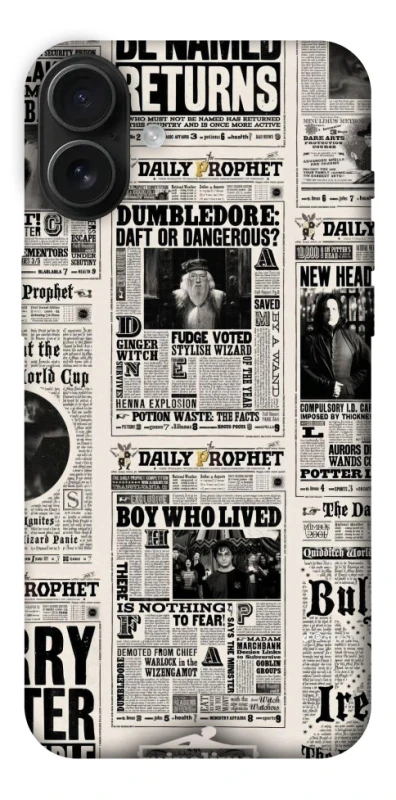 Чехол на Apple iPhone 16 Plus Harry Potter newspaper фото 1 из 1