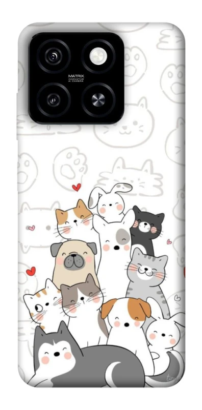 Чохол на ZTE Blade A55 4G Funny Pets фото 1 з 1