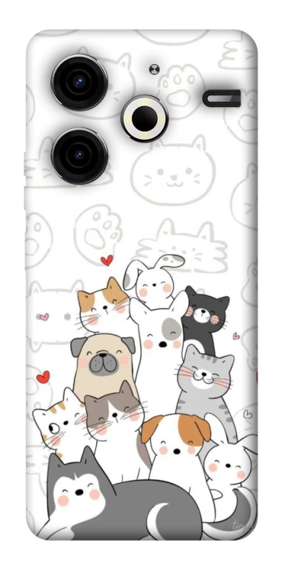Чохол на TECNO Pova 6 Neo (LI6) Funny Pets фото 1 з 1