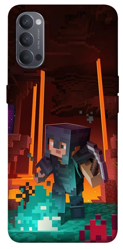 Чохол на Oppo Reno 4 Minecraft game adventure фото 1 з 1