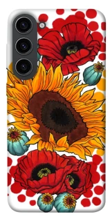 Чехол на Samsung Galaxy S23 Подсолнечники и маки фото 1 из 1