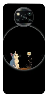 Чехол на Xiaomi Poco X3 NFC / Poco X3 Pro Cat and flower фото 1 из 1