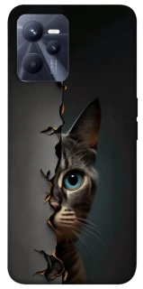 Чехол на Realme C35 Кот-подглядыватель v2 фото 1 из 1