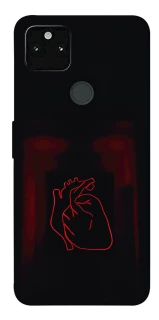 Чехол на Google Pixel 5A Красное сердце фото 1 из 1