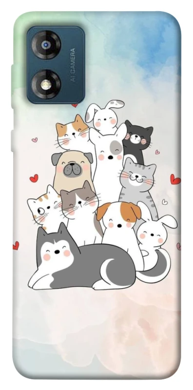 Чохол на Motorola Moto E13 Funny Pets ver.2 фото 1 з 1