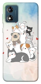 Чехол на Motorola Moto E13 Funny Pets ver.2 фото 1 из 1