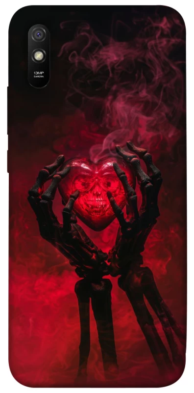Чехол на Xiaomi Redmi 9A Heart in the hands of a skeleton фото 1 из 1