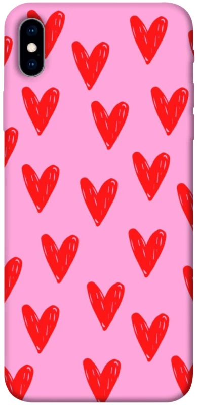 Чехол на Apple iPhone XS Max (6.5") Red hearts 2 фото 1 из 1