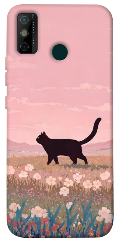 Чохол на TECNO Spark 6 Go cat on a field фото 1 з 1