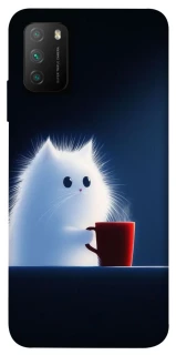 Чохол на Xiaomi Poco M3 Чохол кіт з кавою фото 1 з 1