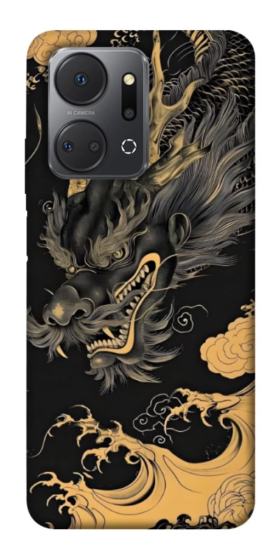 Чохол на Huawei Honor X7a gold dragon фото 1 з 1