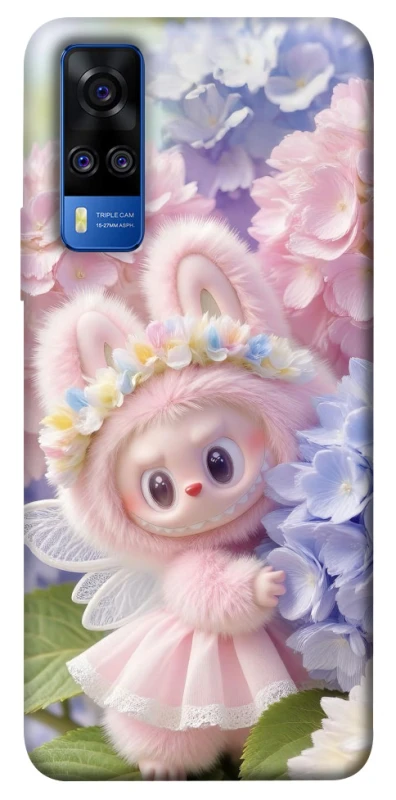 Чохол на Vivo Y51a Labubu & Flowers ver.1 фото 1 з 1