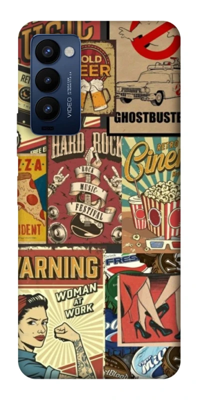 Чохол на TECNO Camon 18 Pro Retro collage ver.2 фото 1 з 1