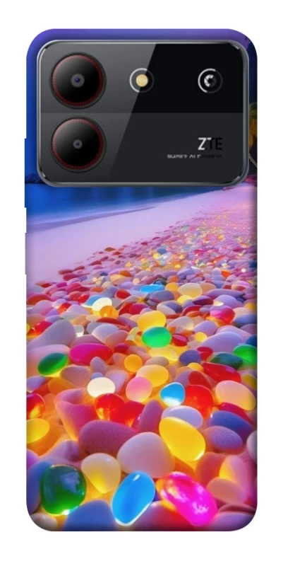 Чехол на ZTE Blade A54 4G Светящиеся камни на берегу фото 1 из 1