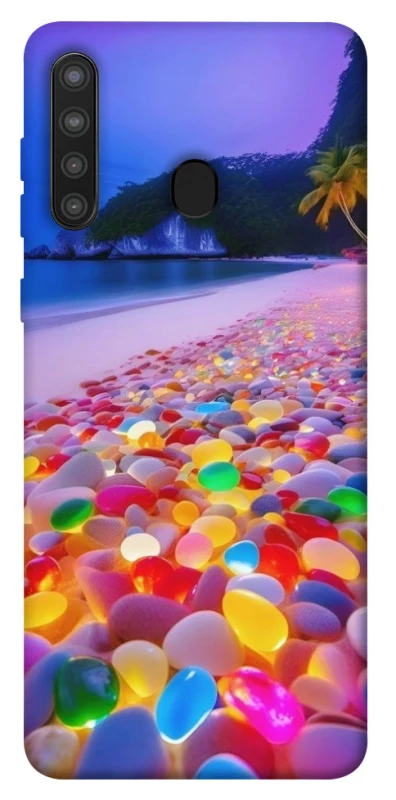 Чохол на Samsung Galaxy A21 Каміння світиться на березі фото 1 з 1