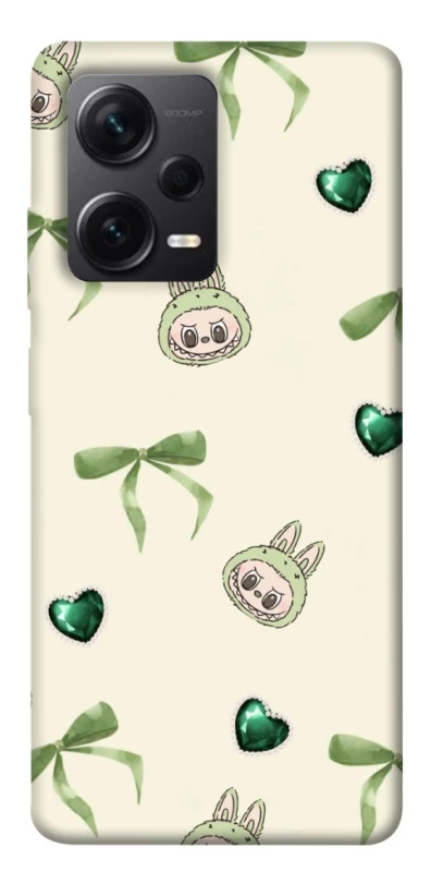 Чохол на Xiaomi Redmi Note 12 Pro 5G Labubu Green Heart фото 1 з 1