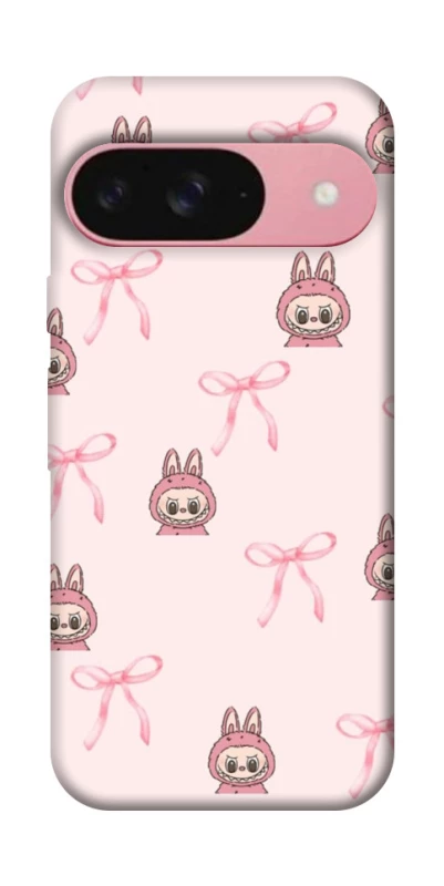 Чехол на Google Pixel 9 Pink bows and Labubus фото 1 из 1