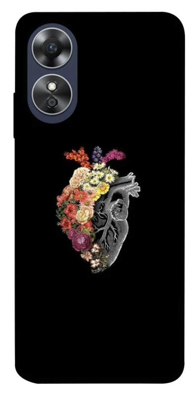 Чохол на Oppo A17 Heart with flowers фото 1 з 1
