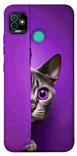 Чохол на TECNO POP 5 Кіт-підглядач фото 1 з 1