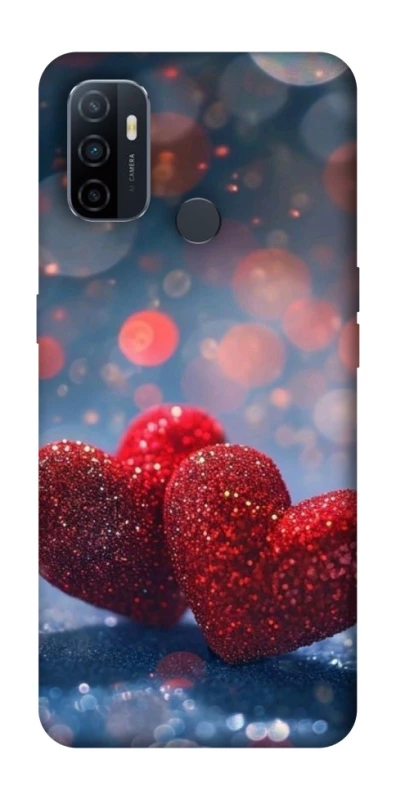 Чохол на Oppo A53 / A32 / A33 Red hearts фото 1 з 1