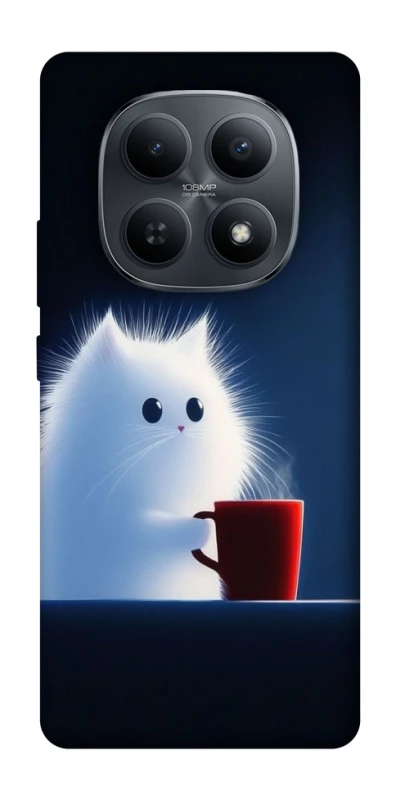 Чехол на Xiaomi Redmi Note 15 4G/5G (EU) Чехол кот с кофе фото 1 из 1