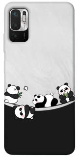 Чехол на Xiaomi Redmi Note 10 5G Four pandas фото 1 из 1
