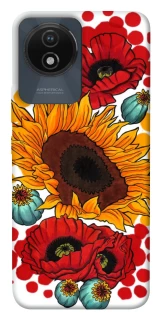Чохол на Vivo Y02 Соняшники та маки фото 1 з 1