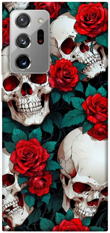 Чохол на Samsung Galaxy Note 20 Ultra skull and rose фото 1 з 1
