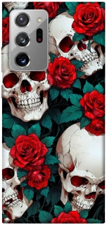 Чехол на Samsung Galaxy Note 20 Ultra skull and rose фото 1 из 1