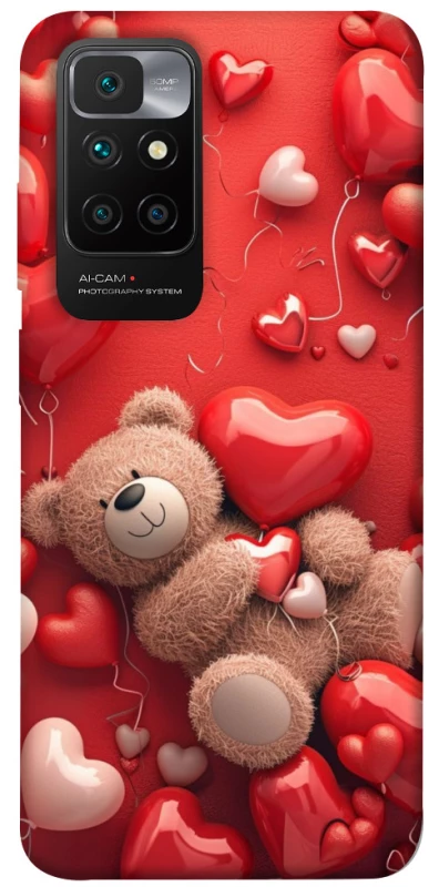 Чехол на Xiaomi Redmi 10 bear in hearts фото 1 из 1