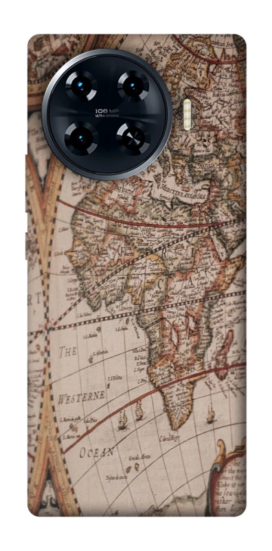 Чехол на TECNO Spark 20 Pro+ Карта путешествий фото 1 из 1