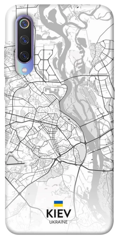 Чехол на Xiaomi Mi 9 Kiev white map фото 1 из 1