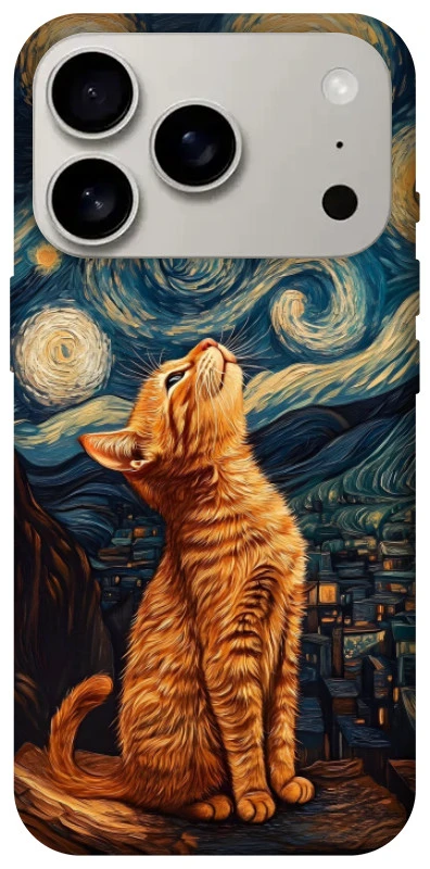 Чохол на Apple iPhone 17 Pro (6.3") van gogh cat фото 1 з 1