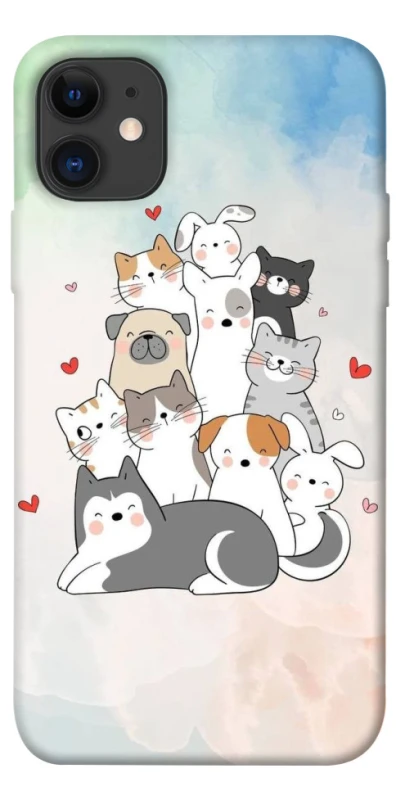 Чохол на Apple iPhone 11 (6.1") Funny Pets ver.2 фото 1 з 1