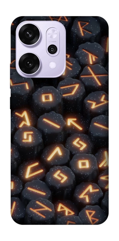 Чехол на Oppo Reno 14 Pro Огненые руны фото 1 из 1