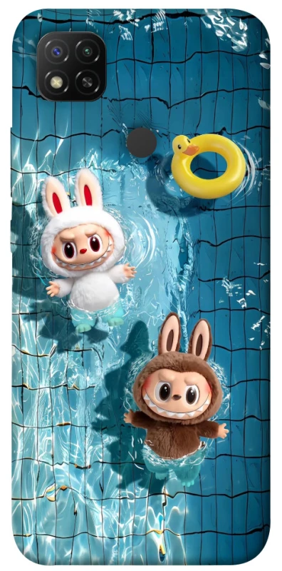 Чохол на Xiaomi Redmi 9C Labubu in the pool фото 1 з 1