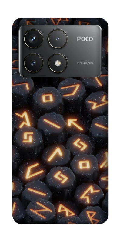 Чохол на Xiaomi Poco F6 Pro Вогняні руни фото 1 з 1